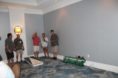 Fri - Beach party - corn hole game 1.